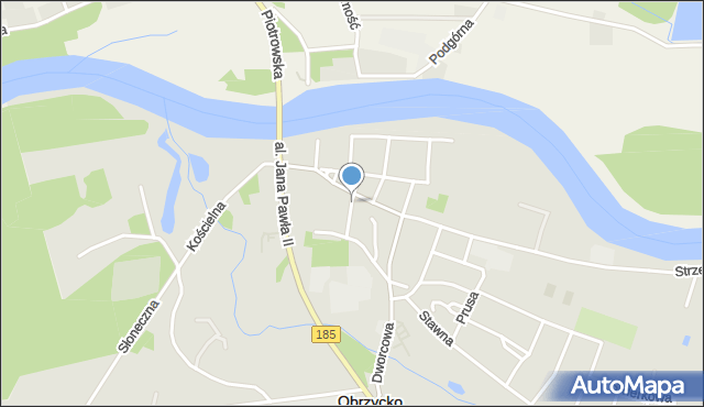 Obrzycko, Kilińskiego Jana, płk., mapa Obrzycko