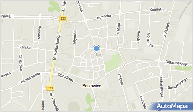 Polkowice, Kilińskiego Jana, płk., mapa Polkowice