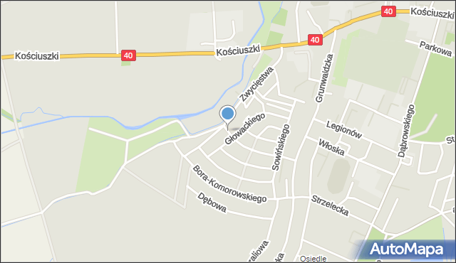 Prudnik, Kilińskiego Jana, płk., mapa Prudnik