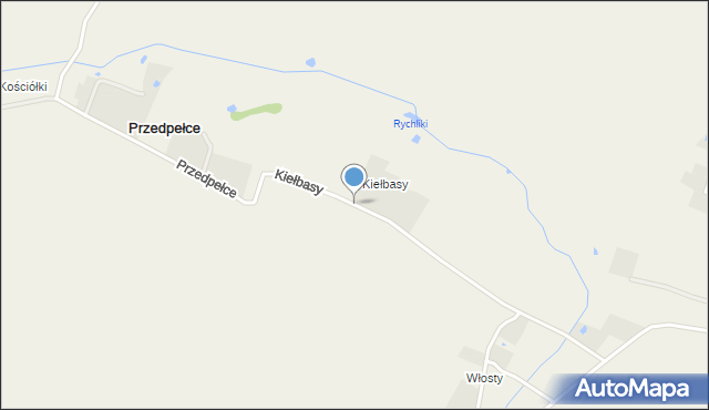 Przedpełce, Kiełbasy, mapa Przedpełce