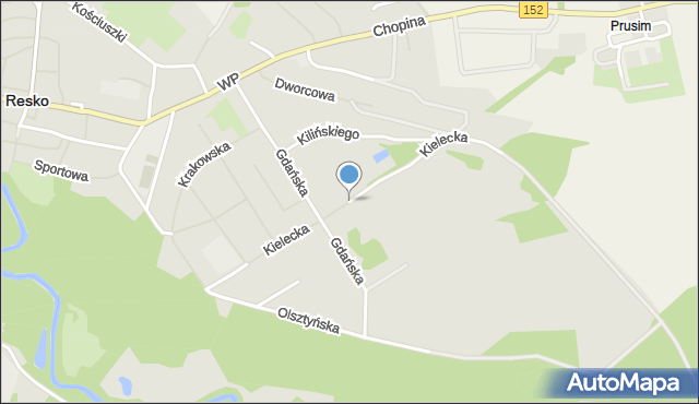 Resko, Kielecka, mapa Resko