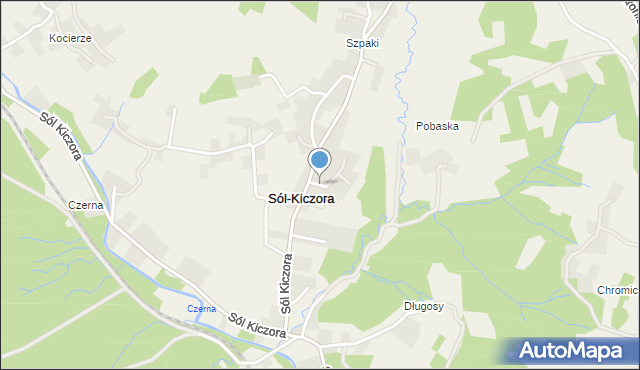 Sól gmina Rajcza, Kiczora, mapa Sól gmina Rajcza