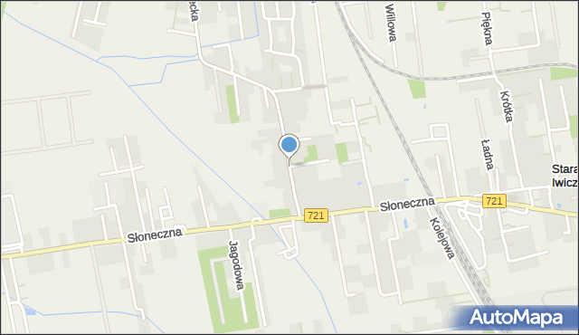 Stara Iwiczna, Kielecka, mapa Stara Iwiczna