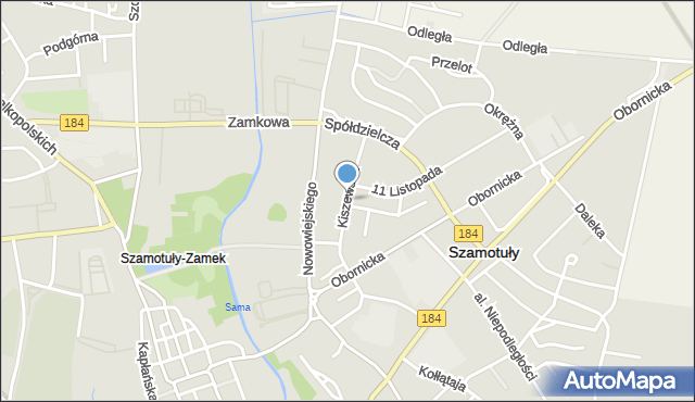 Szamotuły, Kiszewska, mapa Szamotuły