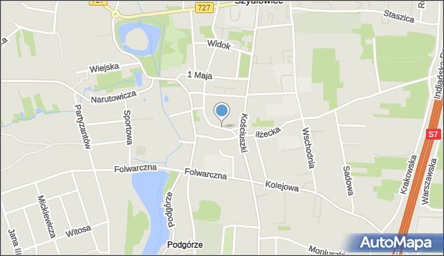 Szydłowiec, Kielecka, mapa Szydłowiec