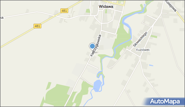 Widawa powiat łaski, Kiełczygłowska, mapa Widawa powiat łaski