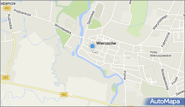Wieruszów, Kilińskiego Jana, płk., mapa Wieruszów