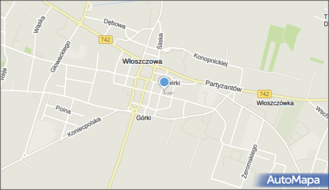 Włoszczowa, Kilińskiego Jana, płk., mapa Włoszczowa