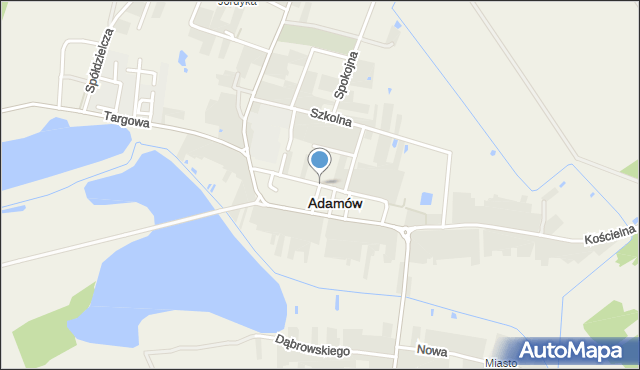 Adamów powiat łukowski, Kleeberga Franciszka, gen., mapa Adamów powiat łukowski