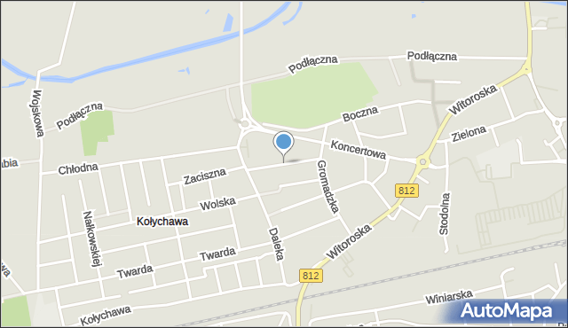 Biała Podlaska, Klonowa, mapa Białej Podlaskiej