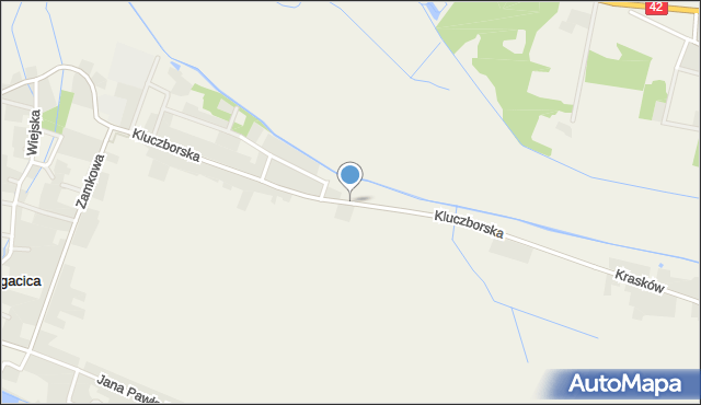 Bogacica, Kluczborska, mapa Bogacica