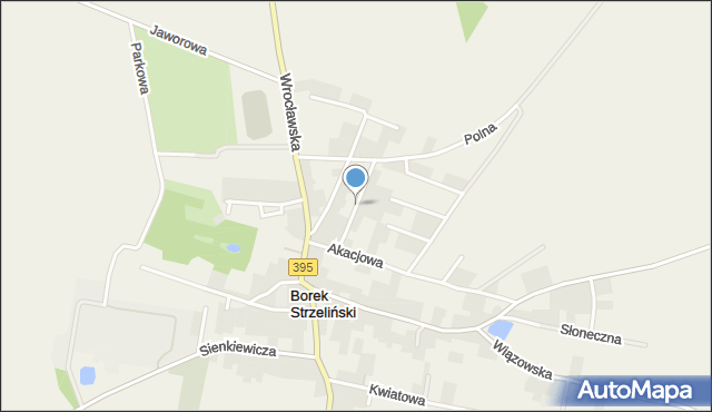 Borek Strzeliński, Klonowa, mapa Borek Strzeliński