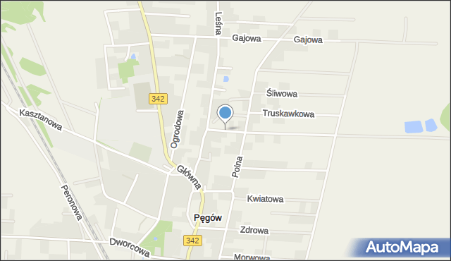 Borkowice gmina Oborniki Śląskie, Klicha Jana, mapa Borkowice gmina Oborniki Śląskie