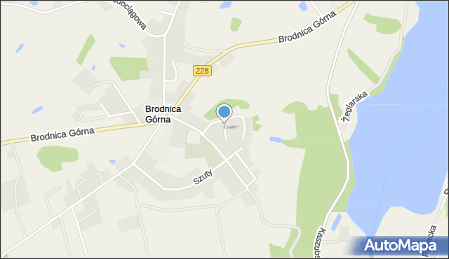 Brodnica Górna, Klonowa, mapa Brodnica Górna