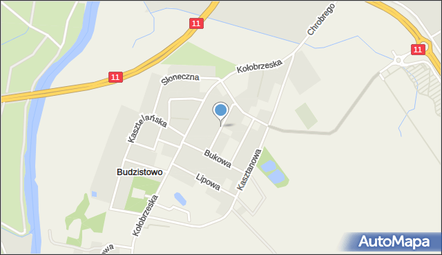 Budzistowo, Klonowa, mapa Budzistowo