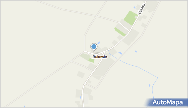 Bukowie gmina Wilków, Klonowa, mapa Bukowie gmina Wilków