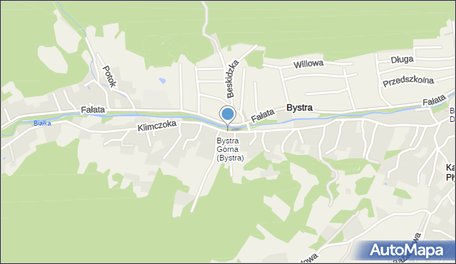 Bystra gmina Wilkowice, Klimczoka, mapa Bystra gmina Wilkowice