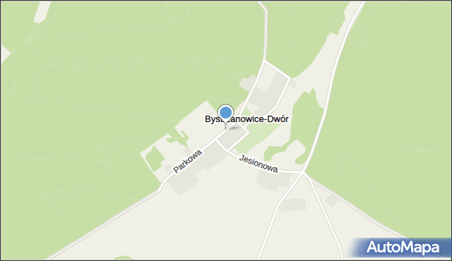 Bystrzanowice-Dwór, Klonowa, mapa Bystrzanowice-Dwór