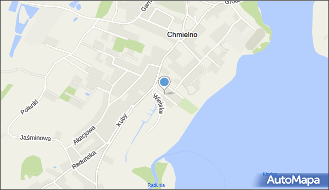 Chmielno powiat kartuski, Kłodno, mapa Chmielno powiat kartuski