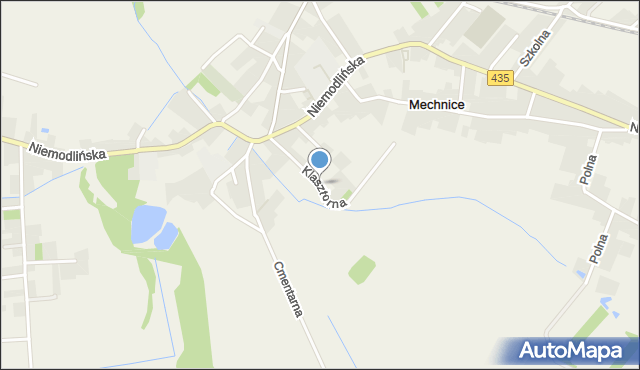 Chróścina gmina Dąbrowa, Klasztorna, mapa Chróścina gmina Dąbrowa