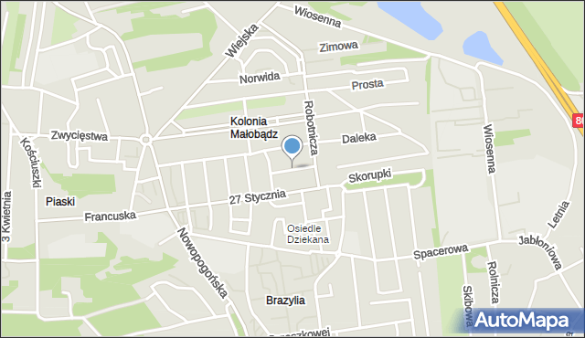 Czeladź, Klonowa, mapa Czeladź