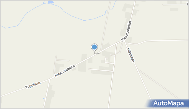 Czerlejno, Kleszczewska, mapa Czerlejno