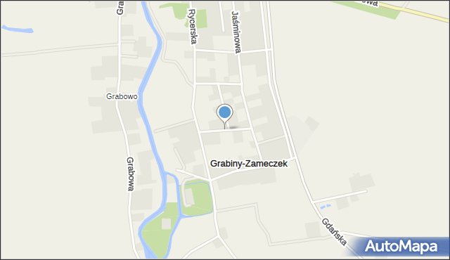 Grabiny-Zameczek, Klonowa, mapa Grabiny-Zameczek