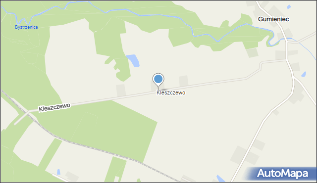 Gumieniec, Kleszczewo, mapa Gumieniec