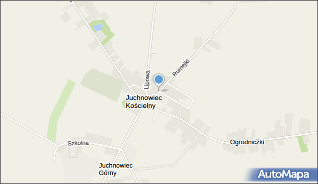 Juchnowiec Kościelny, Klonowa, mapa Juchnowiec Kościelny