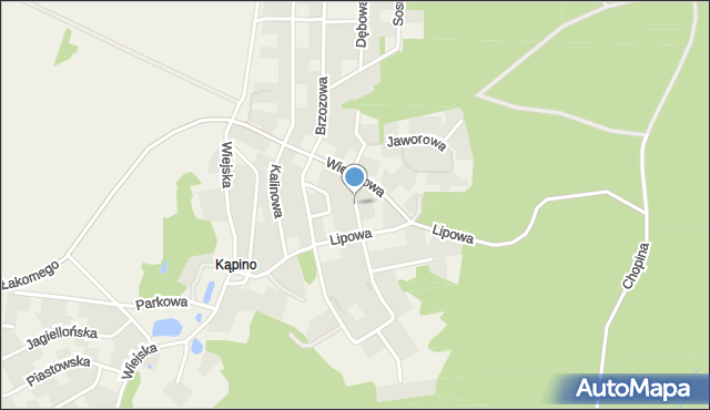 Kąpino, Klonowa, mapa Kąpino