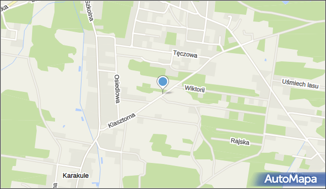 Karakule, Klasztorna, mapa Karakule