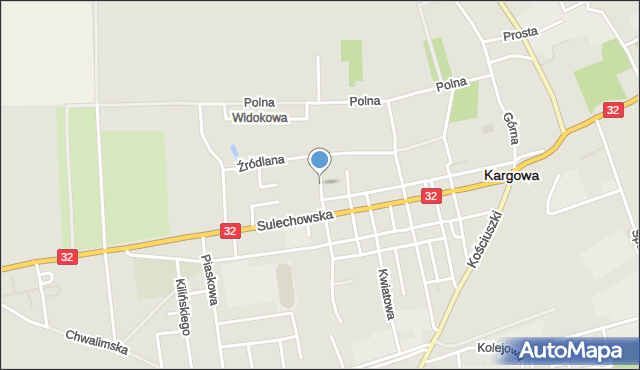 Kargowa, Klonowa, mapa Kargowa