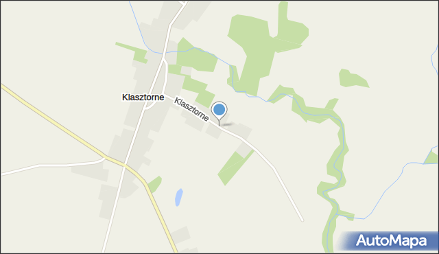 Klasztorne gmina Bierzwnik, Klasztorne, mapa Klasztorne gmina Bierzwnik