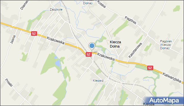 Klecza Dolna, Klecza Dolna, mapa Klecza Dolna