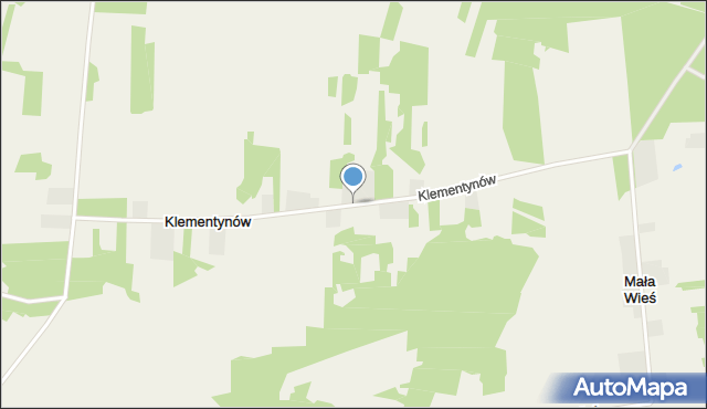 Klementynów gmina Głowaczów, Klementynów, mapa Klementynów gmina Głowaczów