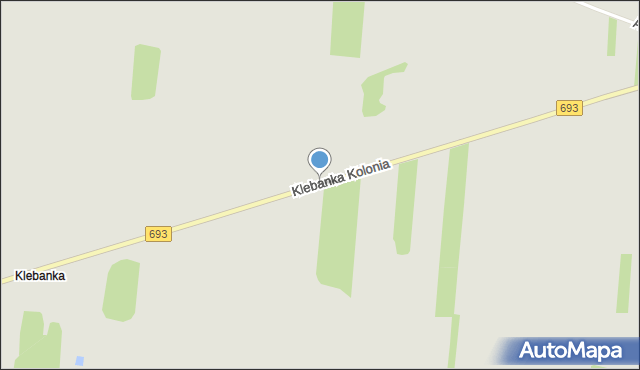 Kleszczele, Klebanka Kolonia, mapa Kleszczele