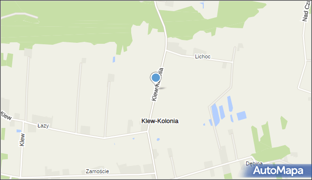 Klew-Kolonia, Klew-Kolonia, mapa Klew-Kolonia