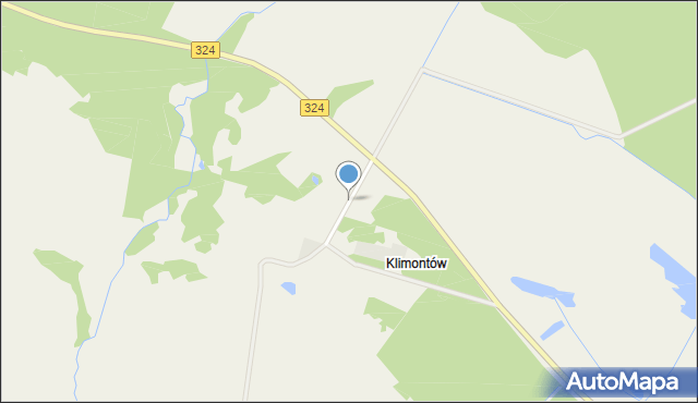 Klimontów gmina Niechlów, Klimontów, mapa Klimontów gmina Niechlów