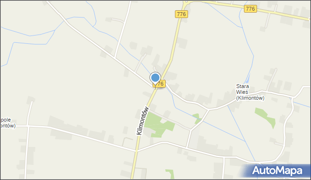 Klimontów gmina Proszowice, Klimontów, mapa Klimontów gmina Proszowice