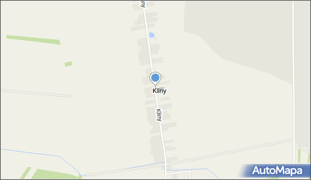 Kliny gmina Opoczno, Kliny, mapa Kliny gmina Opoczno