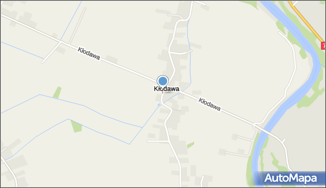 Kłodawa gmina Brzyska, Kłodawa, mapa Kłodawa gmina Brzyska