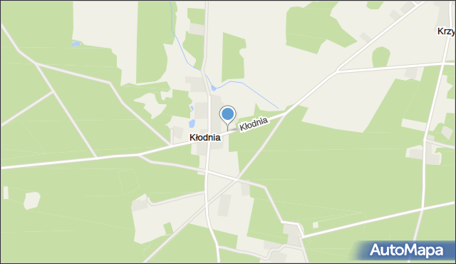 Kłodnia gmina Czersk, Kłodnia, mapa Kłodnia gmina Czersk