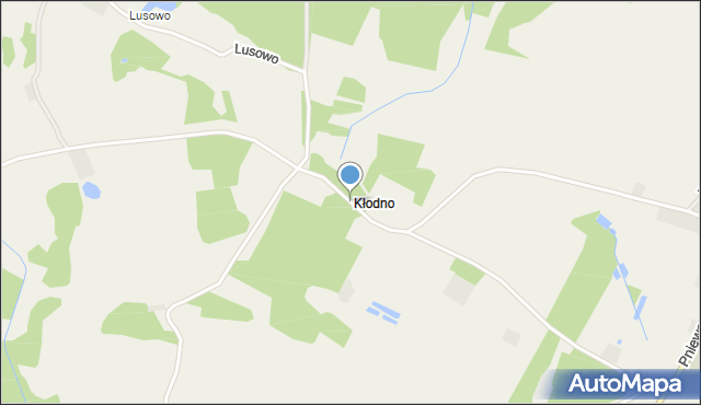 Kłodno gmina Płoty, Kłodno, mapa Kłodno gmina Płoty