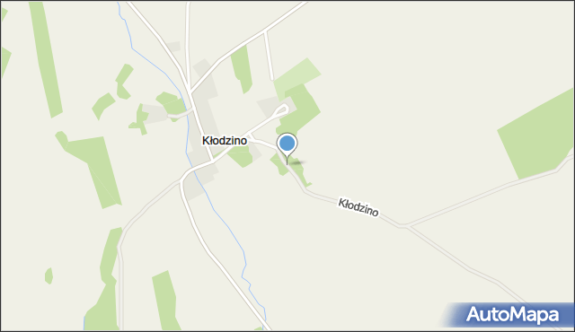 Kłodzino gmina Rąbino, Kłodzino, mapa Kłodzino gmina Rąbino