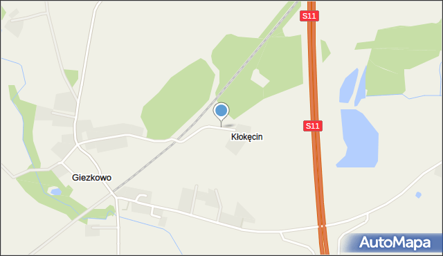 Kłokęcin, Kłokęcin, mapa Kłokęcin