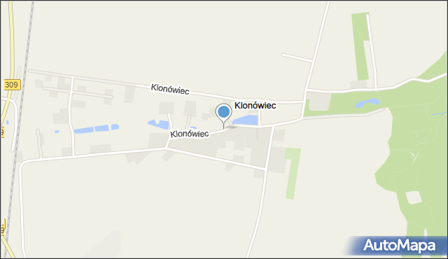 Klonówiec, Klonówiec, mapa Klonówiec