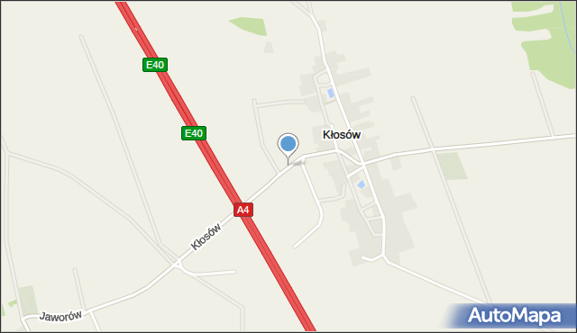 Kłosów gmina Wiązów, Kłosów, mapa Kłosów gmina Wiązów