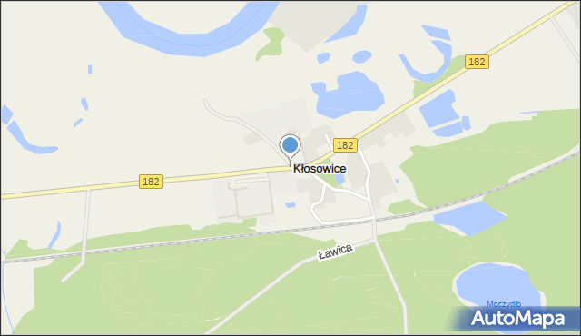 Kłosowice gmina Sieraków, Kłosowice, mapa Kłosowice gmina Sieraków