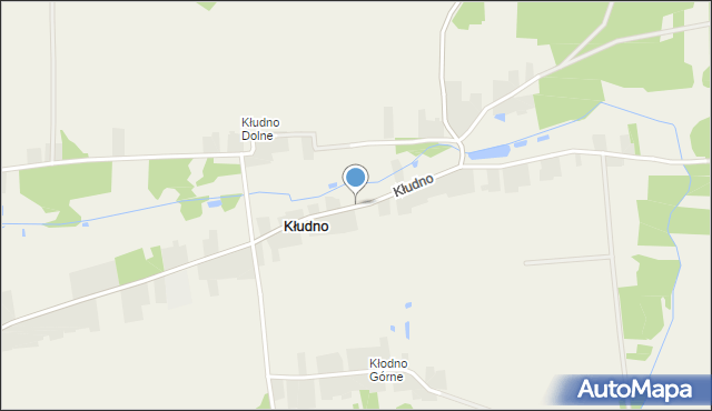 Kłudno gmina Klwów, Kłudno, mapa Kłudno gmina Klwów