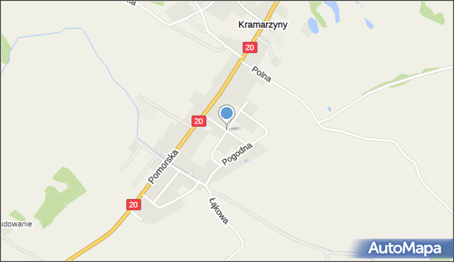 Kramarzyny, Klonowa, mapa Kramarzyny